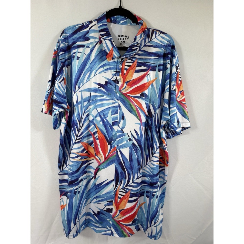 Handsome Bogey shirt size 2XL hawaiian tropical short sleeve button up